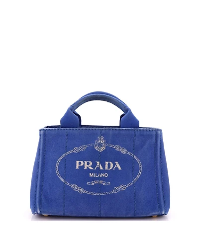 Pre-Owned Prada Mini Canapa Tote Canvas