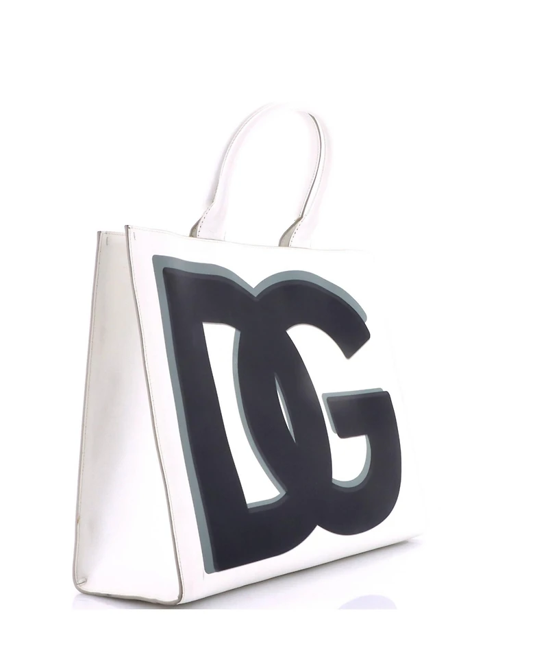 Pre-Owned Dolce and Gabbana Large Dg Daily Shopping Tote Printed Leather