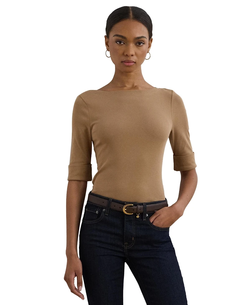 Lauren Ralph Stretch Boatneck Top