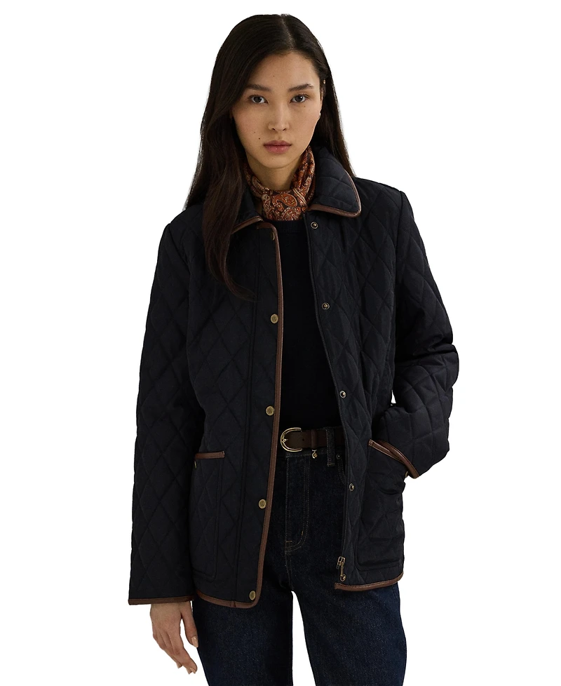 Lauren Ralph Women's Quilted Velboa-Lined Jacket