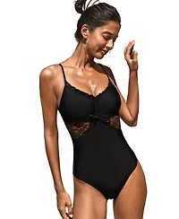 Cupshe Women's Alter Ego Lace Sweetheart Neckline One-Piece Swimsuit