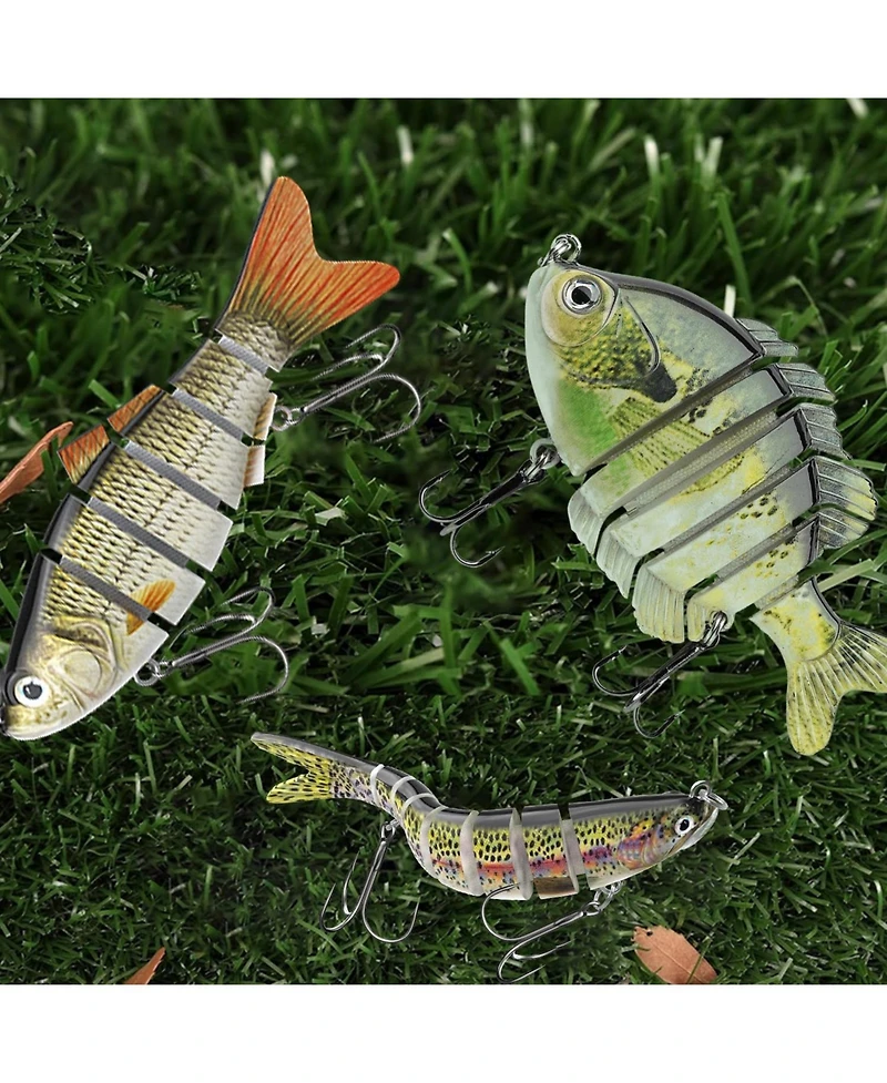 Piscifun Slow Sinking Jointed Swimbait Lures Freshwater Saltwater Fishing Bait For Trout Walleye Pike