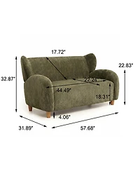 Streamdale Furniture Nordic Chenille 58" Loveseat Sofa
