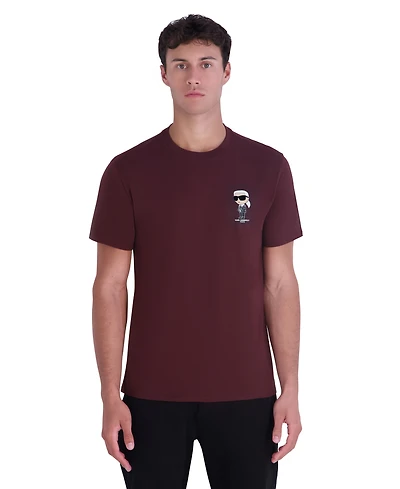 Karl Lagerfeld Paris Men's Suit With Flocking Glasses Modern-Fit T-Shirt