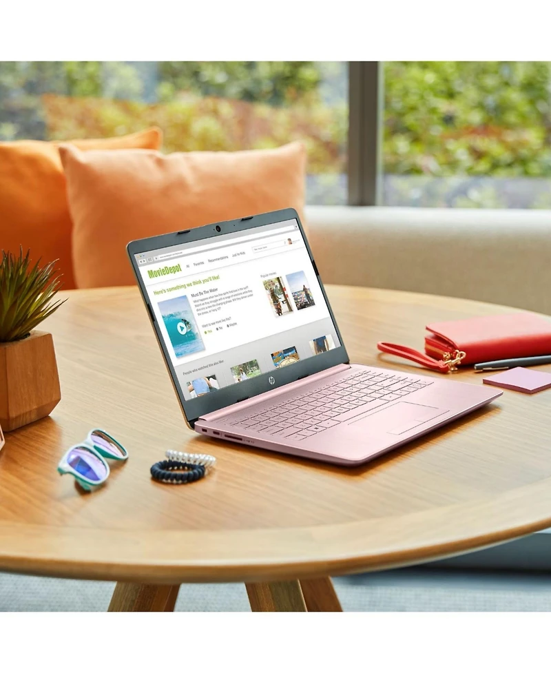 Hp Essential 14" Laptop Intel Celeron N4120 4GB Ram Intel Uhd Graphics 600 64GB eMMC Storage Windows 11 Home Hd - Pink