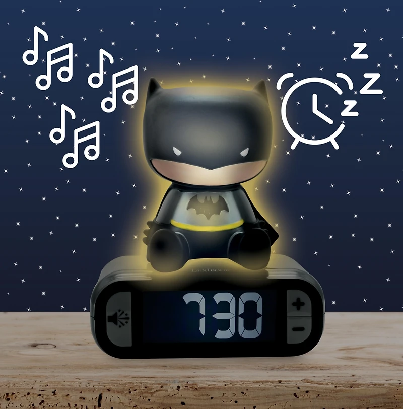 Warner Batman RL800BAT Digital Night Light Sound Effects Alarm Clock