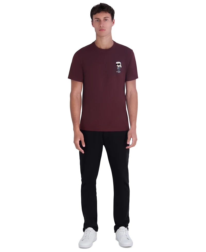 Karl Lagerfeld Paris Men's Suit With Flocking Glasses Modern-Fit T-Shirt