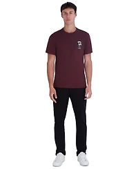 Karl Lagerfeld Paris Men's Suit With Flocking Glasses Modern-Fit T-Shirt