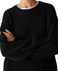 Eileen Fisher Women's Generational Oversized Crewneck Lightweight Sweater