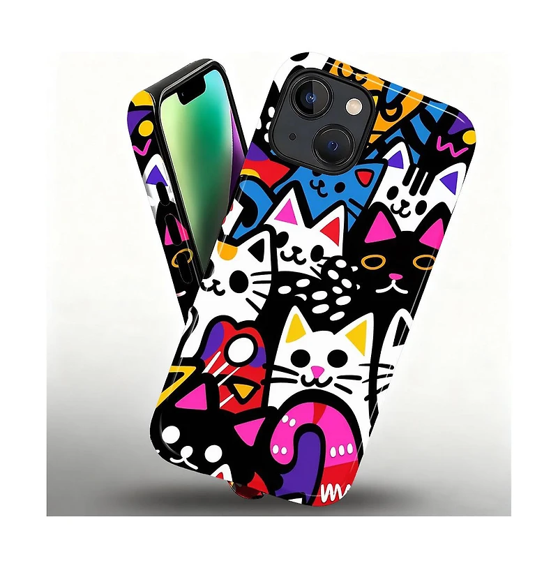Lisen Cat Party Dual-Layer Durable Phone Case Compatible with Apple iPhone 16 Pro
