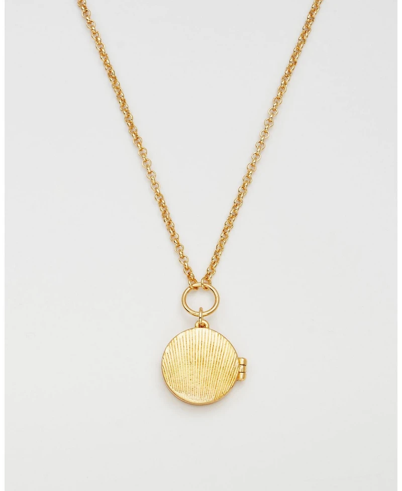 Fable England Snake and Blossom Locket Necklace in Gold