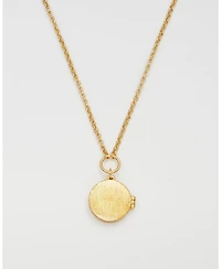 Fable England Snake and Blossom Locket Necklace in Gold