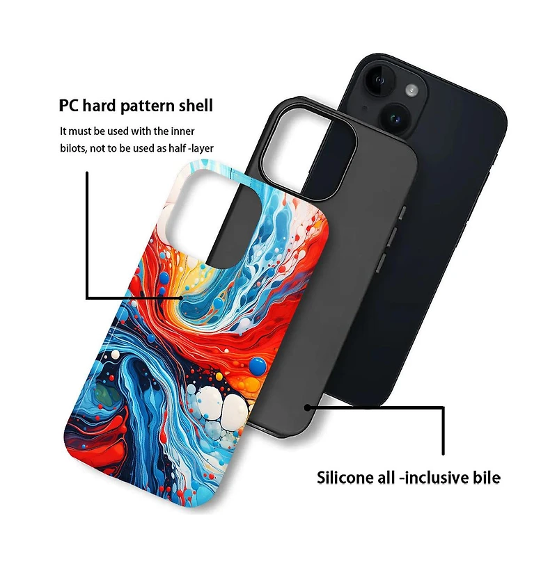 Lisen 2-Layer Durable Phone Case Compatible with Apple iPhone