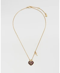 Fable England Eve Heart Lock and Key Necklace in Gold