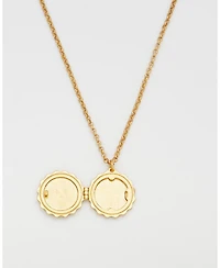 Fable England Ivy Blossom Locket Necklace in Gold