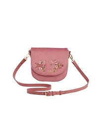 Fable England Beth Floral Posy Embroidered Saddle Bag