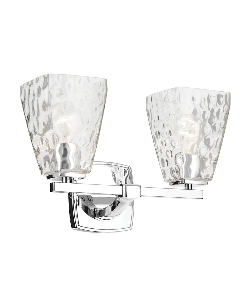 Kichler Marant Chrome Bath 2Lt with Clear Water Glass