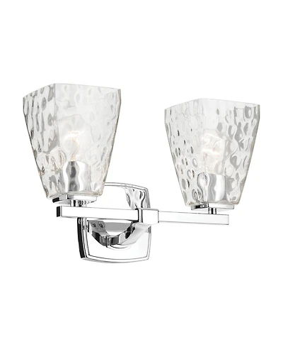 Kichler Marant Chrome Bath 2Lt with Clear Water Glass