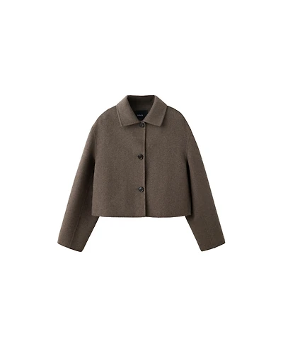 Mango Women's Wool-Blend Cropped Jacket