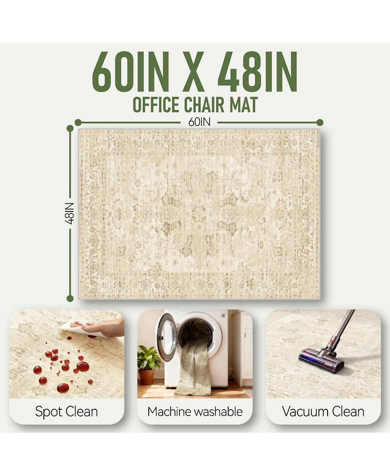 Danrong Office Chair Mat For Hardwood Floors Non Slip Washable Quiet Desk Rug Rolling Chairs