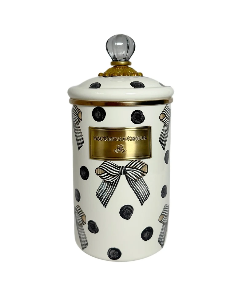 MacKenzie-Childs Pretty As a Bow 64 oz. Large Canister