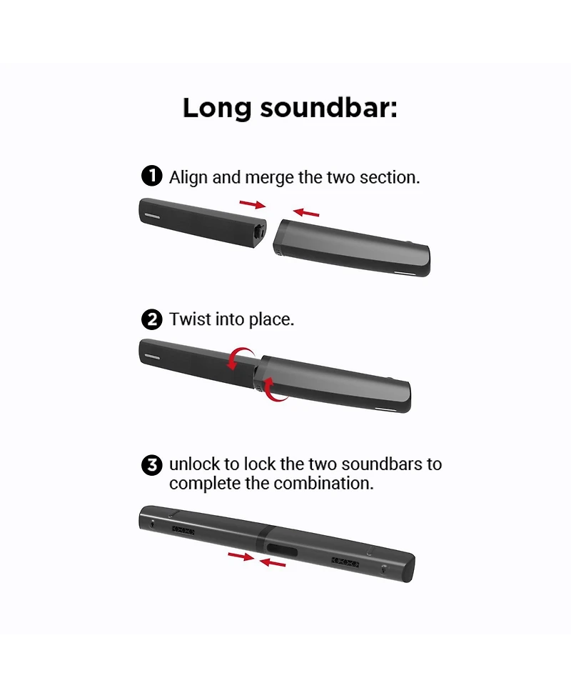 Cowin Bluetooth Sound Bar for Smart Tv 90W 2 in 1