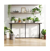 Slickblue 71-In Grey Entryway Console Table for Living Room and Hallway