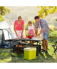 Mountaintop 1Pc Folding Camping Table Portable Aluminum Roll-up Picnic Bbq Desk with Carrying Bag Heavy Duty Outdoor Beach Backyard Party Patio