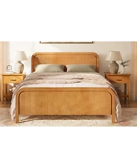Streamdale Furniture Queen Wood Platform Bed Frame with Headboard