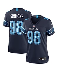 Nike Women's Jeffery Simmons Navy Tennessee Titans 2026 Rivalries Collection Game Jersey