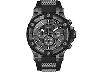 Invicta Bolt 35550 Men's 52mm Quartz Watch - Gunmetal Dial, Gunmetal and Black Steel and Silicone Strap