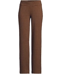 Lands' End Women's Starfish Mid Rise Straight Leg Elastic Waist Pull On Pants