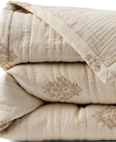 Lands' End Embroidered Matelasse Bed Coverlet