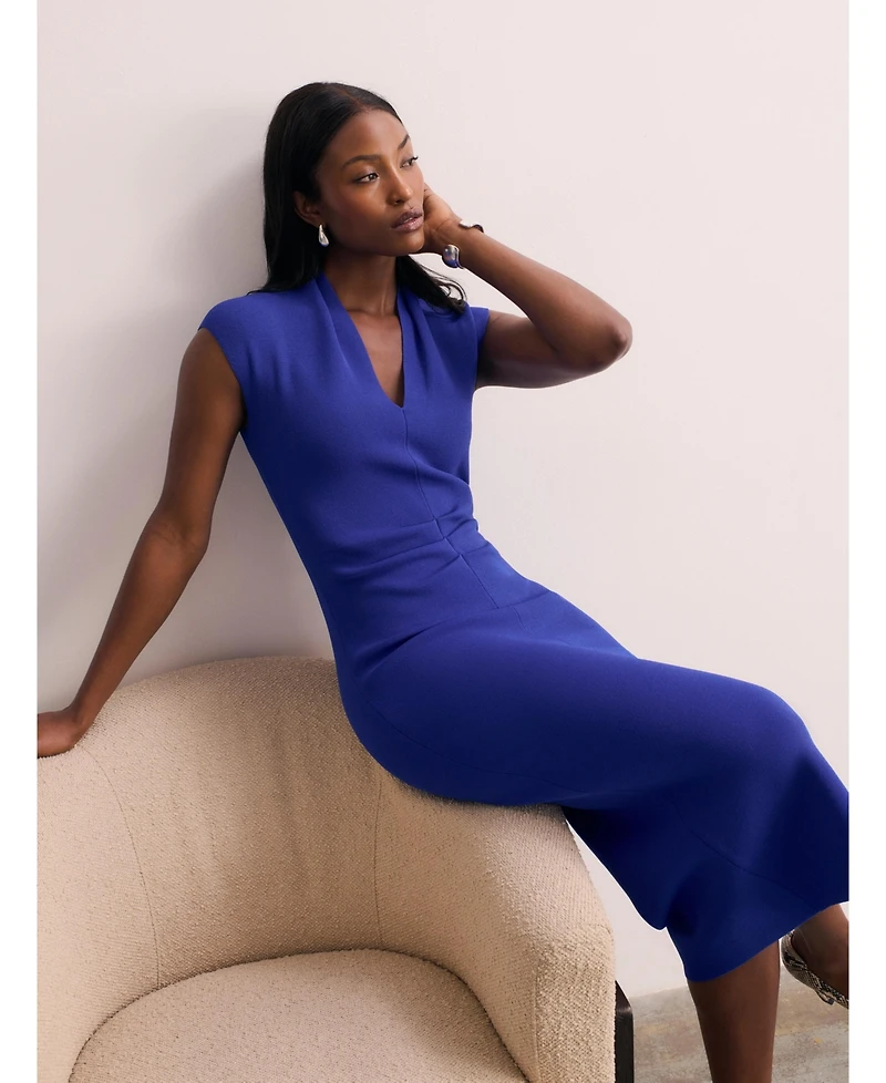The Fold Women's Sculpted Contour Midi Dress