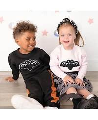 Sweet Wink Little Girls 5-8 Bat Patch Halloween Sweatshirt