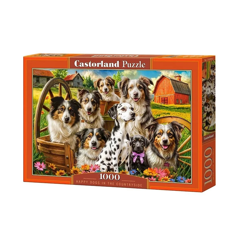 Castorland Happy Dogs In The Countryside 1000 Piece Jigsaw Puzzle, Ages 14+
