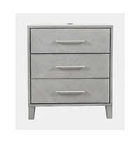 Jofran Eloquence Contemporary Modern 28" Usb Charging Nightstand