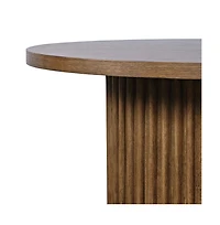 Jofran 40" Round Mid-Century Modern Fluted Pedestal Base Coffee Table