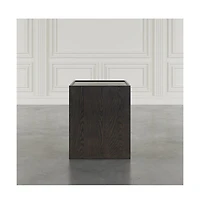 Jofran Laurel Creek Modern Contemporary Square Block Pedestal End Table