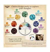 Danrong Leather Journal Tree of Life 7 Chakra Bookmark Handmade Deckle Edge Pages Travel Diary Notebook