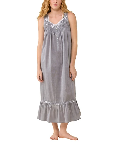 Eileen West Women's The Ballet-Length Sweetheart-Neckline Button-Front Nightgown