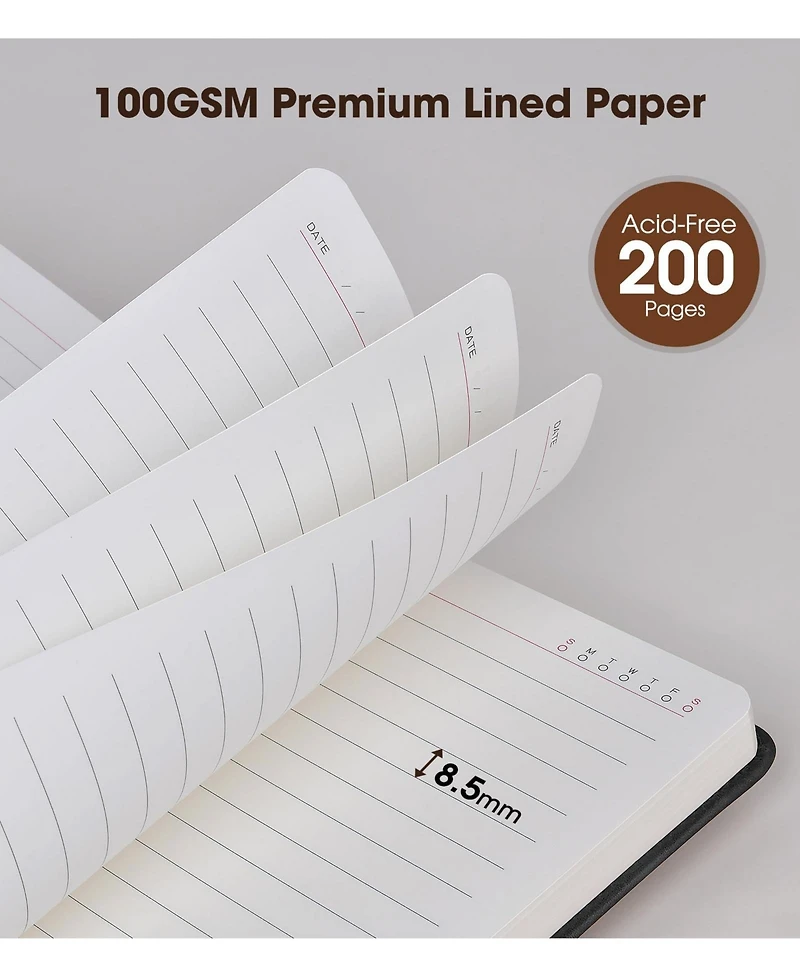 Danrong Hardcover Lined Journal Notebook With Pen Gift Box Layflat Writing For Work Travel School