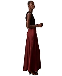 Calvin Klein Women's Pull-On Satin Maxi Skirt