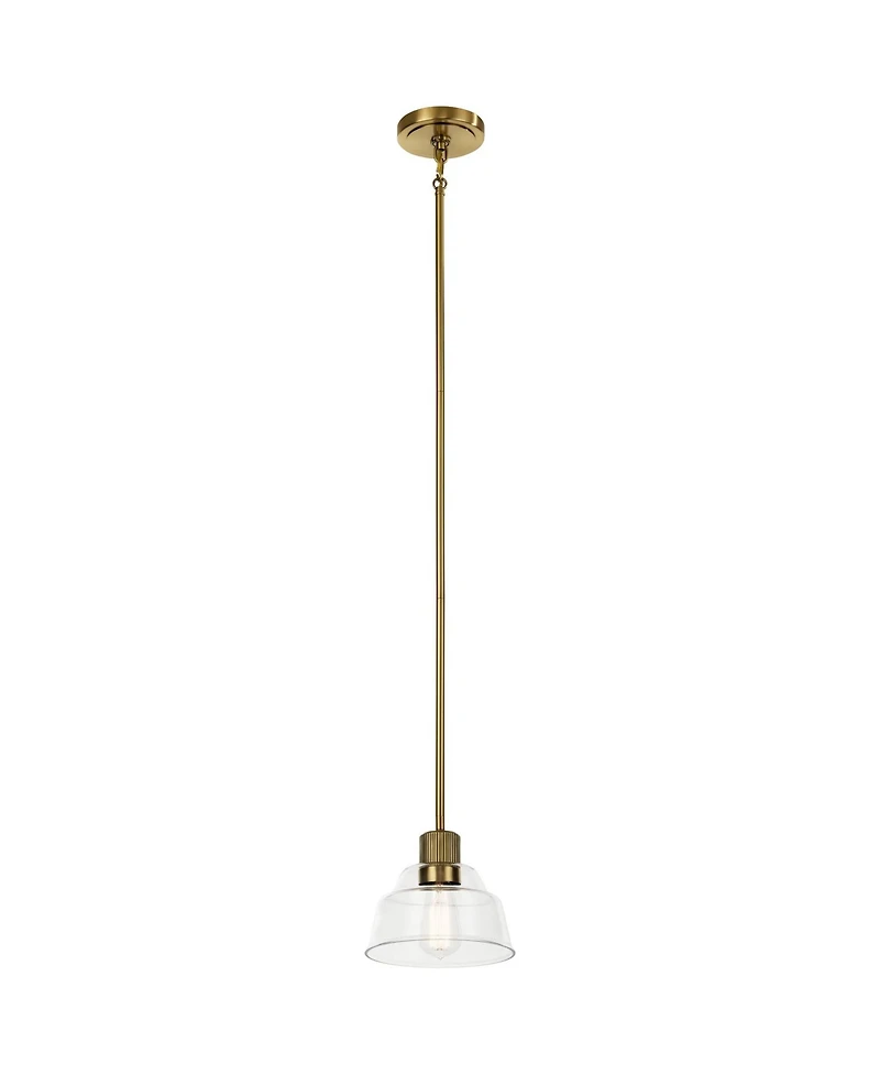 Kichler Eastmont 8" Wide Clear Glass and Natural Mini Pendant