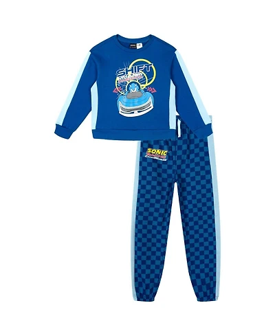 Sonic The Hedgehog Boys' 4-20 Long-Sleeve Fleece Sweatshirt and Pants, 2-Piece Set