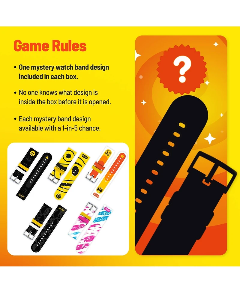 My Play Watch emoji Mystery Band – Replacement Band, 22mm Interchangeable Watch Band, Officially Licensed emoji