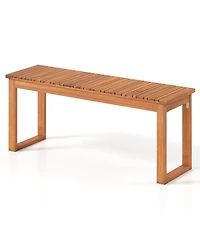 Gouun 43.5-inch Acacia Wood Outdoor Garden Bench with Slatted Seat