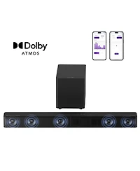Ultimea Poseidon M60 Boom 5.1ch Dolby Atmos Sound System, 340W Peak Power, 5 Full-Range Drivers, Wired Subwoofer