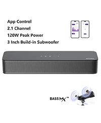 Ultimea 2.1ch Compact Sound Bar for Tv, 3-Inch Built-in Subwoofer, App Control, 120W Peak Power, Bluetooth 5.4 Tv Sound Bar, Poseidon M20