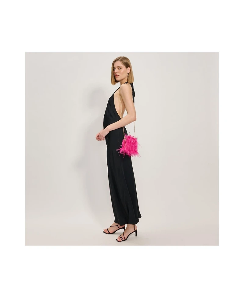 Moda Luxe Feathered Flair Evening Bag